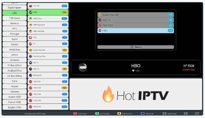 hot İPTV arayuz